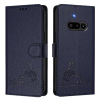 Funda Tipo Cartera Foxdock Para Nothing Phone 3A Con Soporte, Ranuras, Rfid, Diseño De Gato