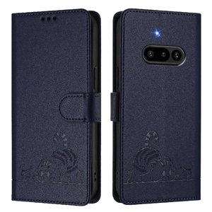 Funda Tipo Cartera Foxdock Para Nothing Phone 3A Con Soporte, Ranuras, Rfid, Diseño De Gato