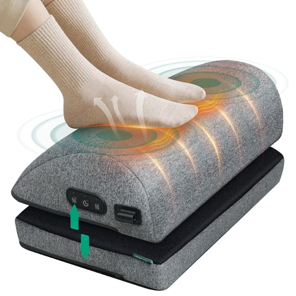 Reposapiés calefactable Snailax para debajo del escritorio, con masaje y calor
