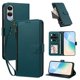 thumbnail image 2 of Funda con Billetera para [Samsung Galaxy S25 Edge] con Bolsillo Zipper y Tarjetero Verde pavo real, 2 of 6