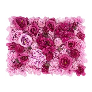 Magideal - Panel De Flores Artificiales, Telón De Fondo De Flores Rosas, Arreglo De Flores Decorativas, Fondo Fotográfico Para Decoración Del Día De San Valentín Estilo E