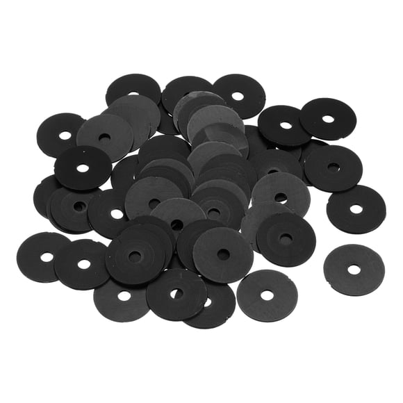 55 piezas de arandelas planas de nailon M6, arandela de plástico 6mm ID 20mm OD 1mm de grosor, negro