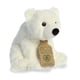 thumbnail image 2 of Peluche de oso polar Aurora Eco Nation, 9.5 pulgadas, blanco, 2 of 7