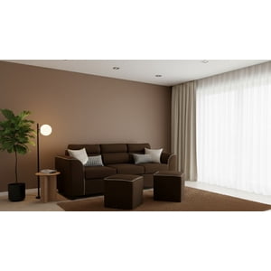 Fancy Hogar - Sofá Pufa 3 Cuerpos 2 Puff