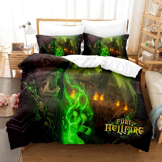 World of Warcraft Bedding Set Bed Set Aldult Kid Bedroom Duvetcover Sets