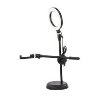 Magideal - Anillo De Luz Para Escritorio Con Soporte Para Cámara, Soporte Para Proyector, Soporte De Mesa, Accesorio Para Cámara Para Transmisión En , Estándar