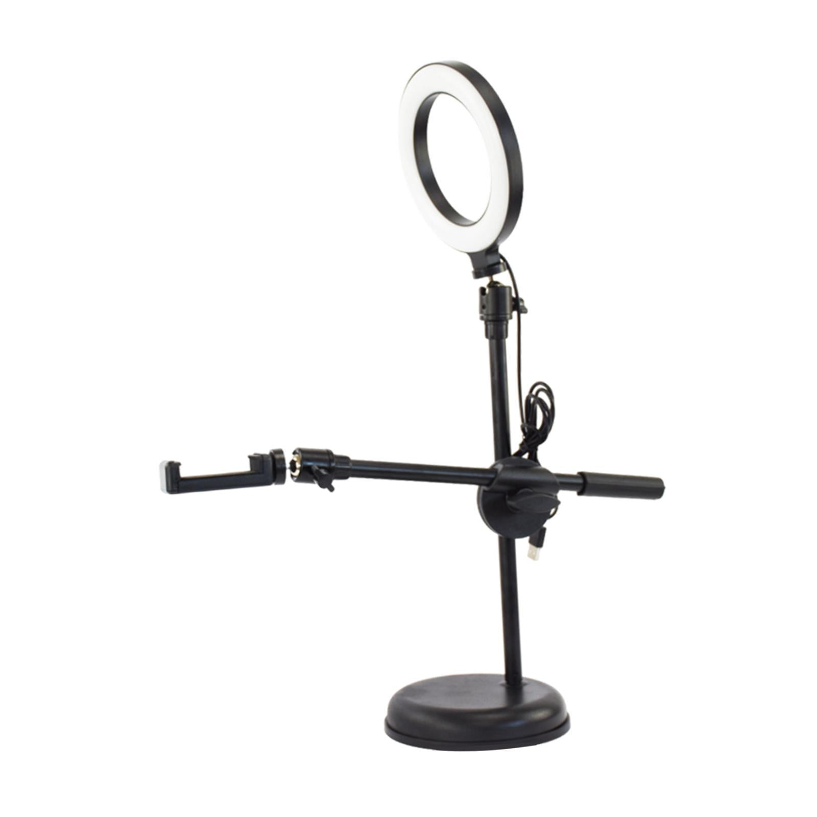 Magideal - Anillo De Luz Para Escritorio Con Soporte Para Cámara, Soporte Para Proyector, Soporte De Mesa, Accesorio Para Cámara Para Transmisión En , Estándar