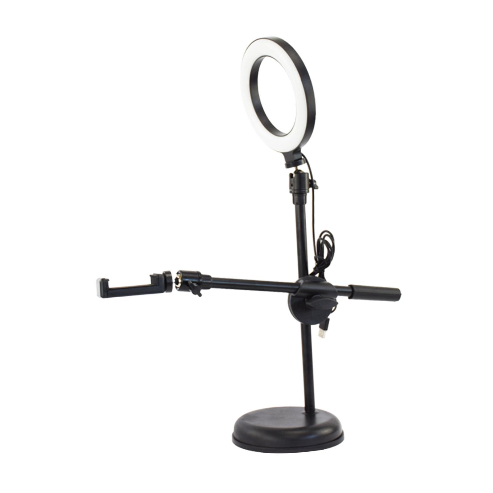 Magideal - Anillo De Luz Para Escritorio Con Soporte Para Cámara, Soporte Para Proyector, Soporte De Mesa, Accesorio Para Cámara Para Transmisión En , Estándar