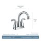 thumbnail image 5 of Grifo para lavabo de baño Moen Idora, níquel cepillado 84115SRN, 5 of 9
