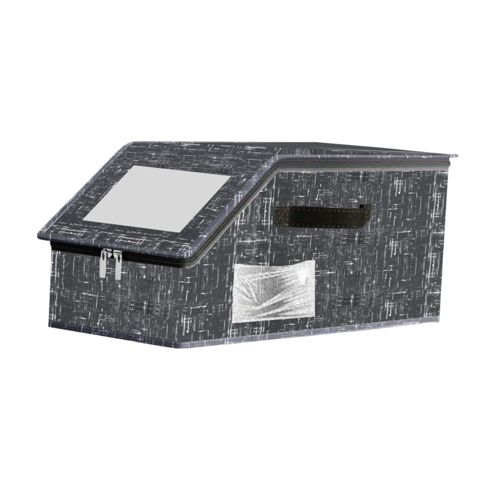 Magideal - Organizador De Gorras De Béisbol, Caja De Almacenamiento Apilable, Versátil, Con Cierre De Cremallera, Tapa Transparente, Fácil Acceso, Capacidad Para Negro