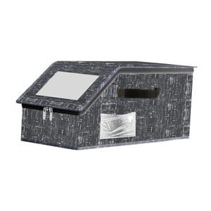 Magideal - Organizador De Gorras De Béisbol, Caja De Almacenamiento Apilable, Versátil, Con Cierre De Cremallera, Tapa Transparente, Fácil Acceso, Capacidad Para Negro