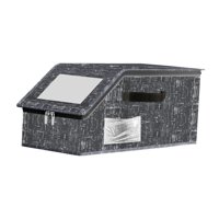 Magideal - Organizador De Gorras De Béisbol, Caja De Almacenamiento Apilable, Versátil, Con Cierre De Cremallera, Tapa Transparente, Fácil Acceso, Capacidad Para Negro