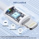thumbnail image 3 of Cable USB-C a Lightning RCTech, paquete de 3 unidades, 1,8 m, para iPhone, color blanco, 3 of 7