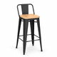 thumbnail image 3 of Pack 4 Pisos De Metal Tolix Asiento Madera, 3 of 8