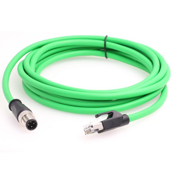 Cable Ethernet Eonvic 2 m Verde M12 a RJ45 CAT5e
