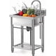 thumbnail image 1 of Fregadero de servicio RAVCON de 23" de acero inoxidable, un solo lavabo, 1 of 7