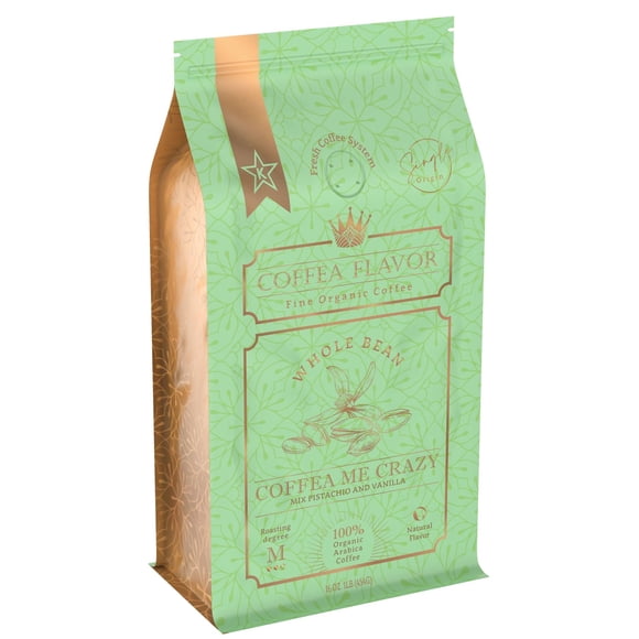 Café en grano COFFEA FLAVOR sabor pistacho y vainilla 454 g