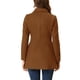 thumbnail image 3 of INSPIRE CHIC Abrigo de Mujer con Cuello Peter Pan Doble Botonadura Abrigo de Invierno Trinchera Pea Coat Marrón Oscuro XL, 3 of 6