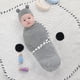 thumbnail image 3 of Pañuelo para bebé con gorro Pañuelos para eructar para recién nacidos hechos de cómodo algodón orgánico, saco de dormir para bebé niña niño 0-3 meses, 3 of 8