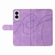 thumbnail image 4 of Funda tipo cartera con tapa para Samsung Galaxy S25 Edge con tarjetero, soporte y cubierta magnética Morado, 4 of 5