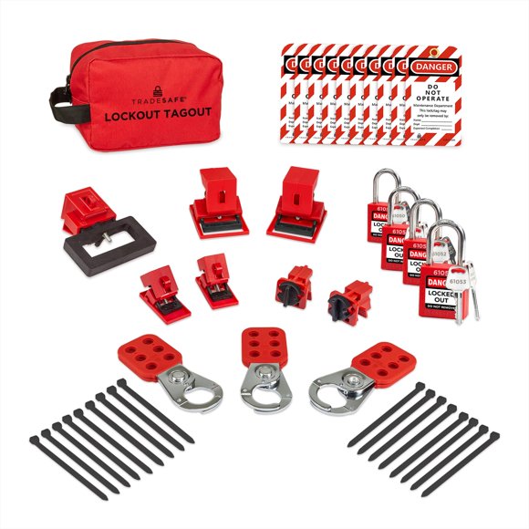 Kit de lotería eléctrica Lockout Tagout TRADESAFE, 120 V-600 V