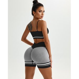 Flix Spa - Conjunto Fitness Mujer Short Push Up Corte V Y Peto Top