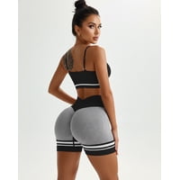 Flix Spa - Conjunto Fitness Mujer Short Push Up Corte V Y Peto Top