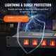 thumbnail image 4 of Power Strip VEVOR, 10 salidas, horizontal, 1U, montaje en rack, PDU, 15 A, 4 of 9