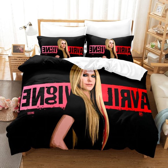 Avril Lavigne Bedding Set Single Twin Full Queen King Size Avril Lavigne Bed Set Aldult Kid Bedroom Duvetcover Sets 33Bed Sheets