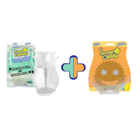 Pack Dispensador Lavalozas + Porta Esponjas Scrub Daddy