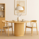 thumbnail image 3 of Mesa Redonda Nórdica Armonía de 130 cm Madera Natural, 3 of 7