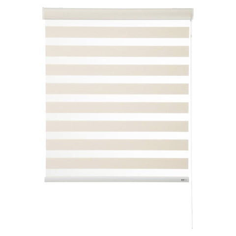 Bertex - Cortina Roller Duo Traslúcido Crema, Alto Ajustable Máximo De 235 Cm X Ancho A Elección Para Sala, Living, Oficina O Escritorio (120 Cm De Ancho X 235 Cm De Alto)