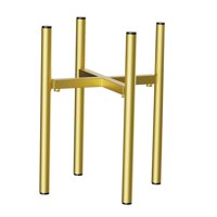 Magideal - Soporte Ajustable Para Plantas De Mediados De Siglo, Decoración Del Hogar, Soporte De Artículo De Hierro De Esquina Elegante Dorado Para Sala De Estar