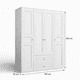 thumbnail image 2 of Closet Metalico 4 puertas 2 cajones - White BC-14, 2 of 6