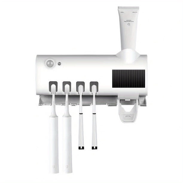 Upgrade Your Oral Care with Our Stylish 1pc Smart Toothbrush Sanitizer and Holder with Automatic Toothpaste Squeezer - Keep Your Toothbrush Clean and Sanitized with UV Light Technology - Perfect for H