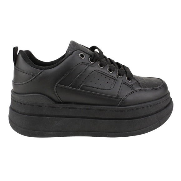 Zapatilla New Walk Plataforma Alta Negra