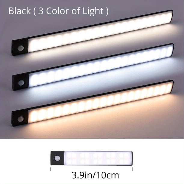 1pc LED Motion Sensor Cabinet Light, Under Counter Closet Lighting, Wireless Magnetic USB Rechargeable Kitchen Night Lights, Battery Powered Operated Light For Wardrobe Closets Cabinet Cupboard Stair