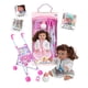 thumbnail image 1 of Muñeca Bebé con Coche Paragua Biberon y Accesorios 3+, 1 of 1