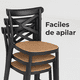 thumbnail image 4 of Pack 2 Taburete Piso Bar O Terraza Apilable 75cm Crossback Danubio Venhoouse Negro, 4 of 8