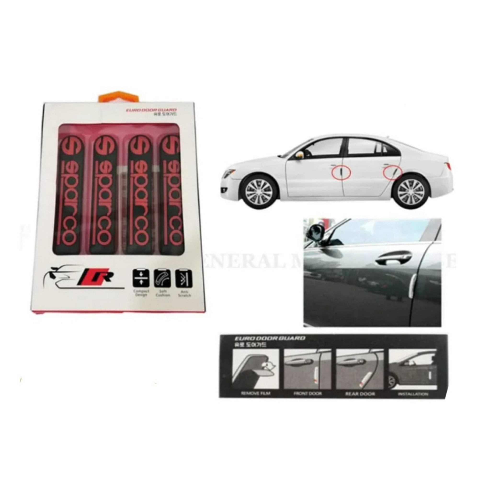 Mundo Accesorios - Tope Protector De Puertas Para Vehículos 4 Piezas Sparco