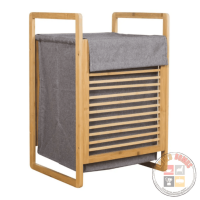 Estilodomus - Mueble De Organización Cuarto De Lavado En Bambú Y Tela