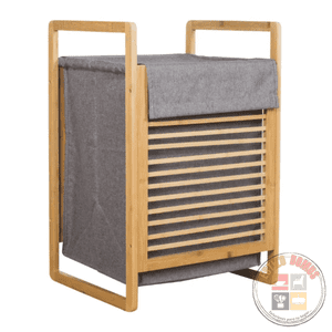 Estilodomus - Mueble De Organización Cuarto De Lavado En Bambú Y Tela