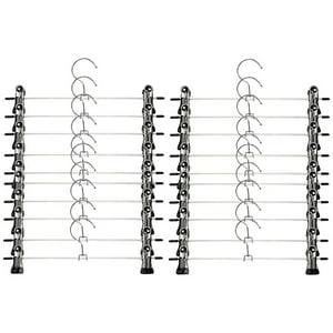 Genérica - 30Pcs Gancho Para Ropa Pantalon De Metal Cromado Con Pinzas 30Pzas