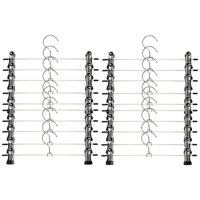 Genérica - 30Pcs Gancho Para Ropa Pantalon De Metal Cromado Con Pinzas 30Pzas