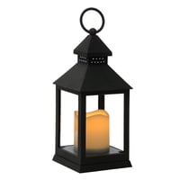 Vgo - Fanal Pl C/ Vela Led 24X10X10 Cm. Negro