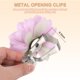 thumbnail image 4 of Uxcell Sujetadores de Cortina de Flor de Loto, 2 Piezas de Clips de Cortina Florales Artificiales, Hebillas Modernas para Sujetar Cortinas, Clips Decorativos para Ventanas, Blanco, 4 of 5