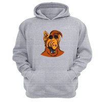 Genérico - Polerón Canguro Alf Serie De Los 80´S Gris Claro Talla M Unisex