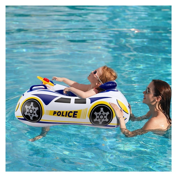 Pool Float Boffer, diseño de coche de policía para niños de 1 a 5 años