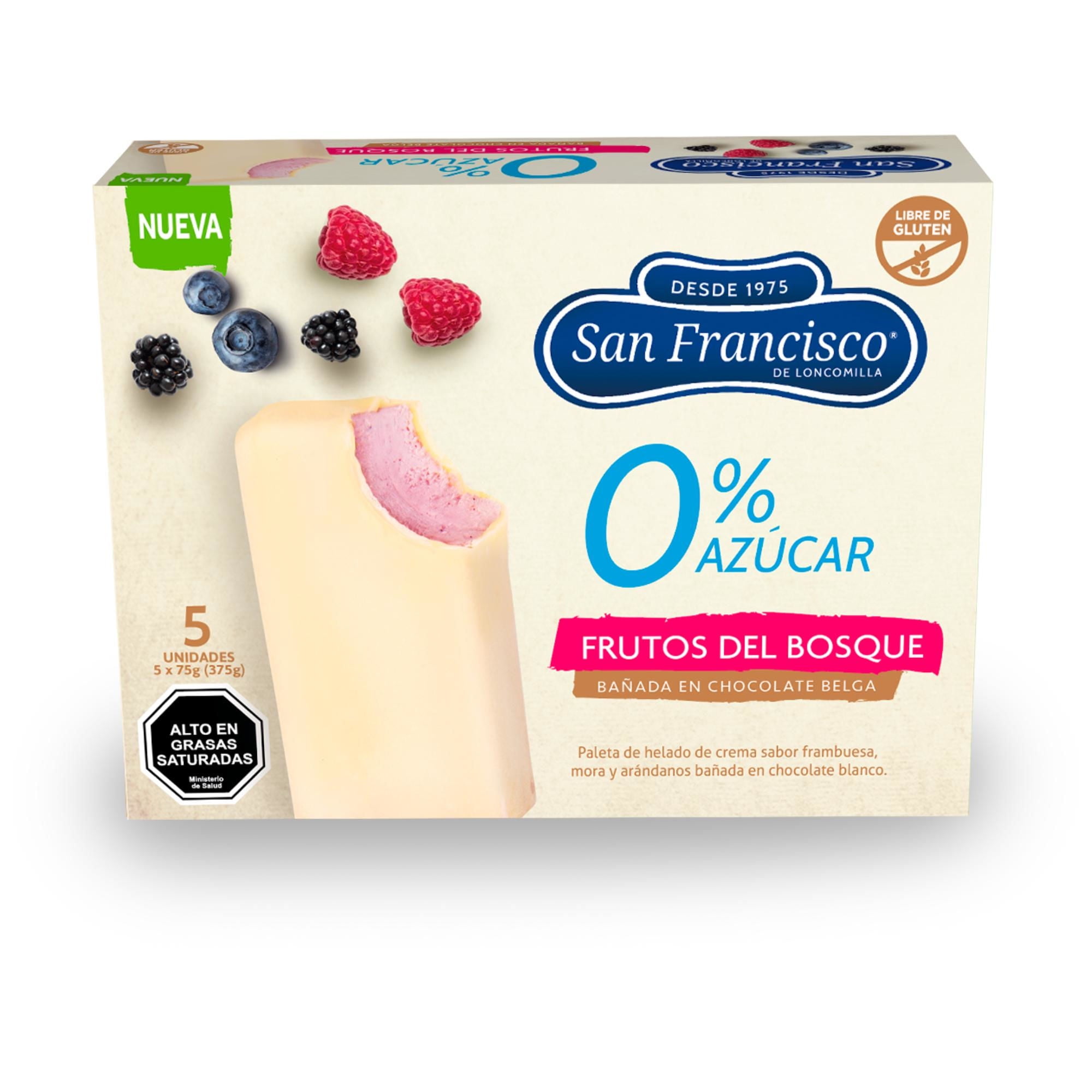 Helado Paleta Frutos Del Bosque Caja 375 g San Francisco