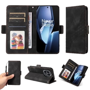 Carcasa Foxdock Oneplus 13R 5G De Cuero Pu, Diseño Acolchado Clásico, Protección Contra Caídas Y Rayones